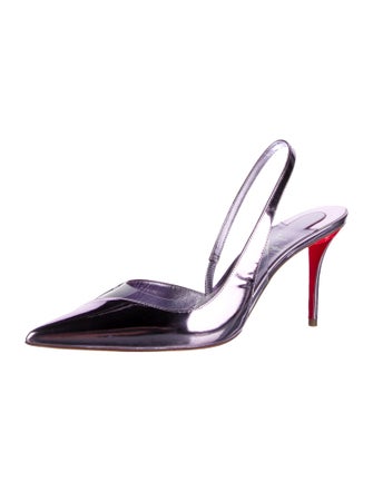 Christian Louboutin Patent Leather Slingback Pumps