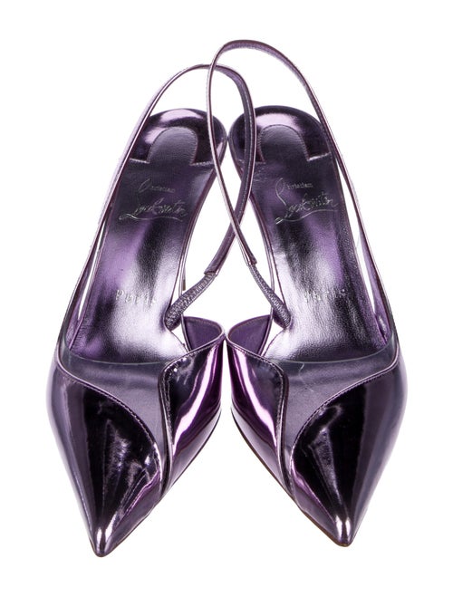 Christian Louboutin Patent Leather Slingback Pumps