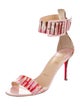 Christian Louboutin Patent Leather Printed Sandals