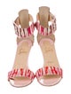 Christian Louboutin Patent Leather Printed Sandals