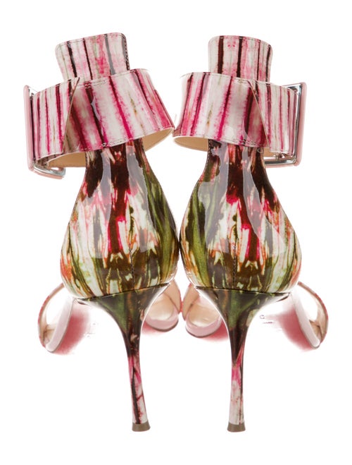 Christian Louboutin Patent Leather Printed Sandals