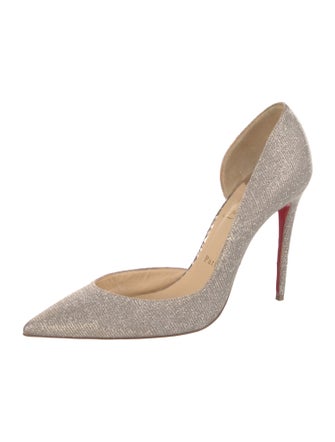Christian Louboutin Glitter Accents D'Orsay Pumps