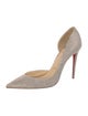 Christian Louboutin Glitter Accents D'Orsay Pumps