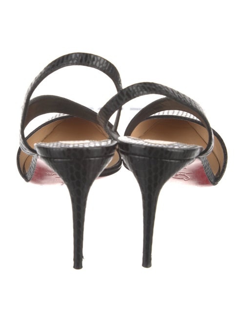 Christian Louboutin Embossed Leather Slingback Pumps