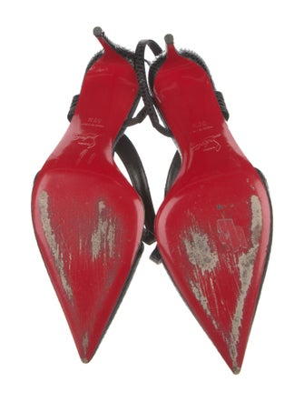 Christian Louboutin Embossed Leather Slingback Pumps