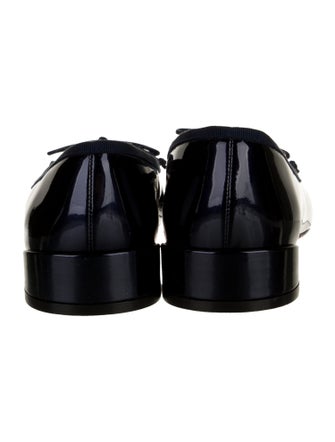 Christian Louboutin Patent Leather Bow Accents Ballet Flats