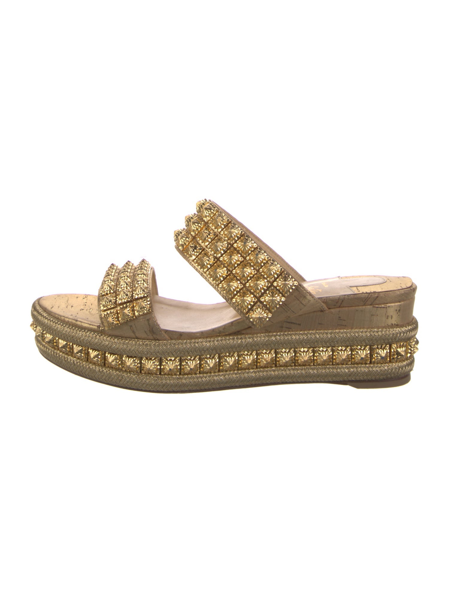 Christian Louboutin Patterned Studded Accents Espadrilles