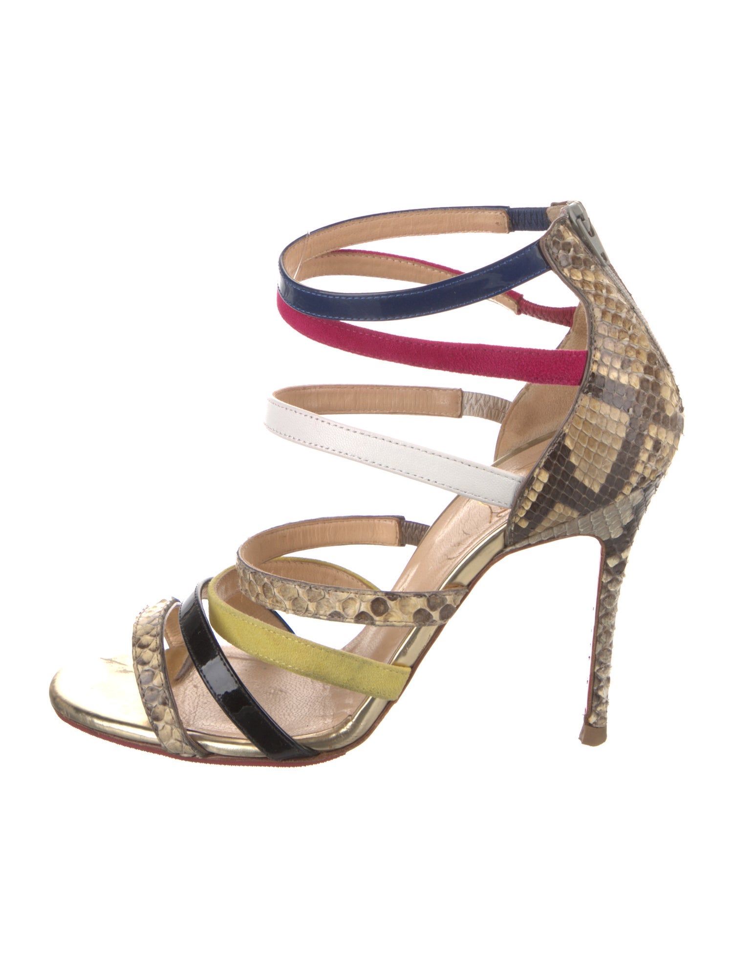 Christian Louboutin Snakeskin Animal Print Sandals