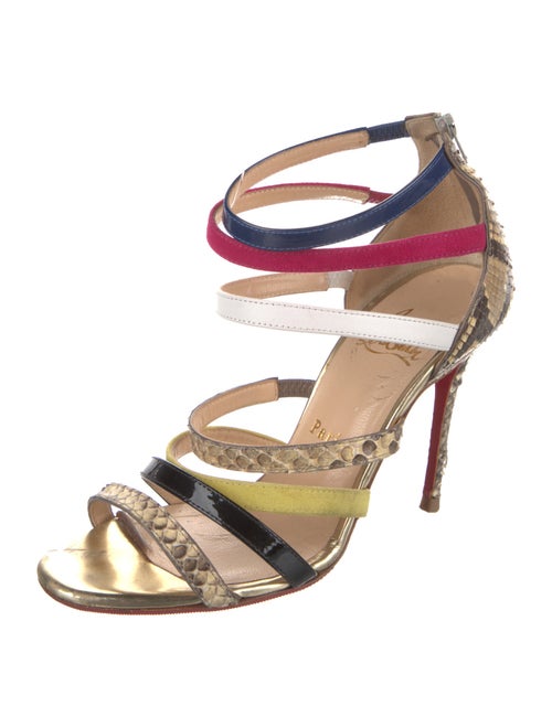 Christian Louboutin Snakeskin Animal Print Sandals