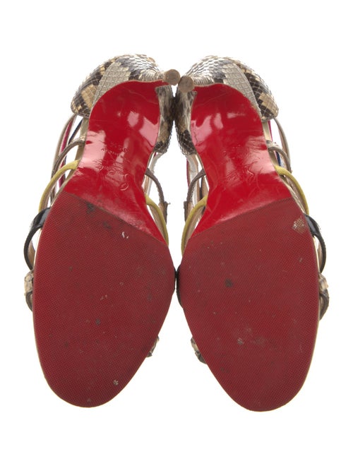 Christian Louboutin Snakeskin Animal Print Sandals