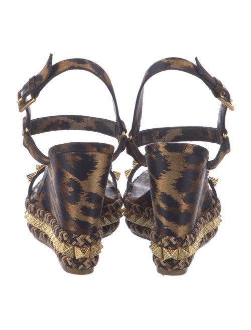Christian Louboutin Rockstud Accents Printed Espadrilles