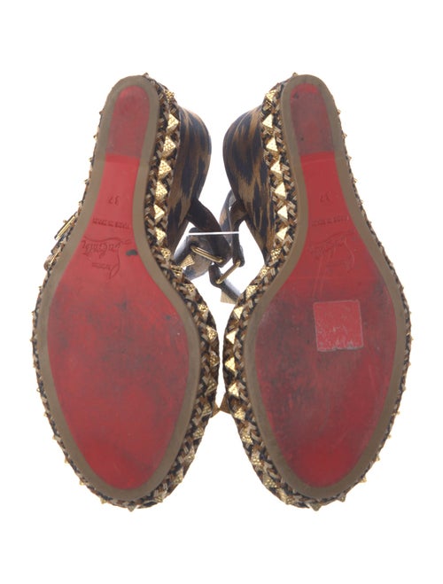 Christian Louboutin Rockstud Accents Printed Espadrilles