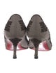 Christian Louboutin Printed Embroidered Accent D'Orsay Pumps