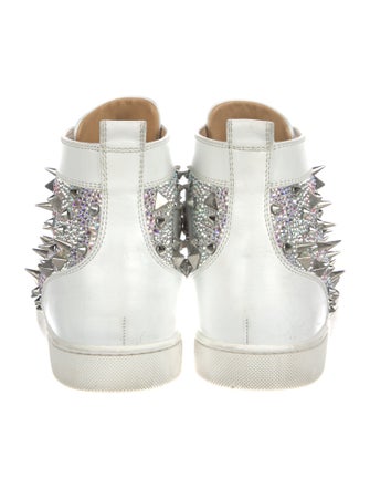 Christian Louboutin Leather Crystal Embellishments Sneakers