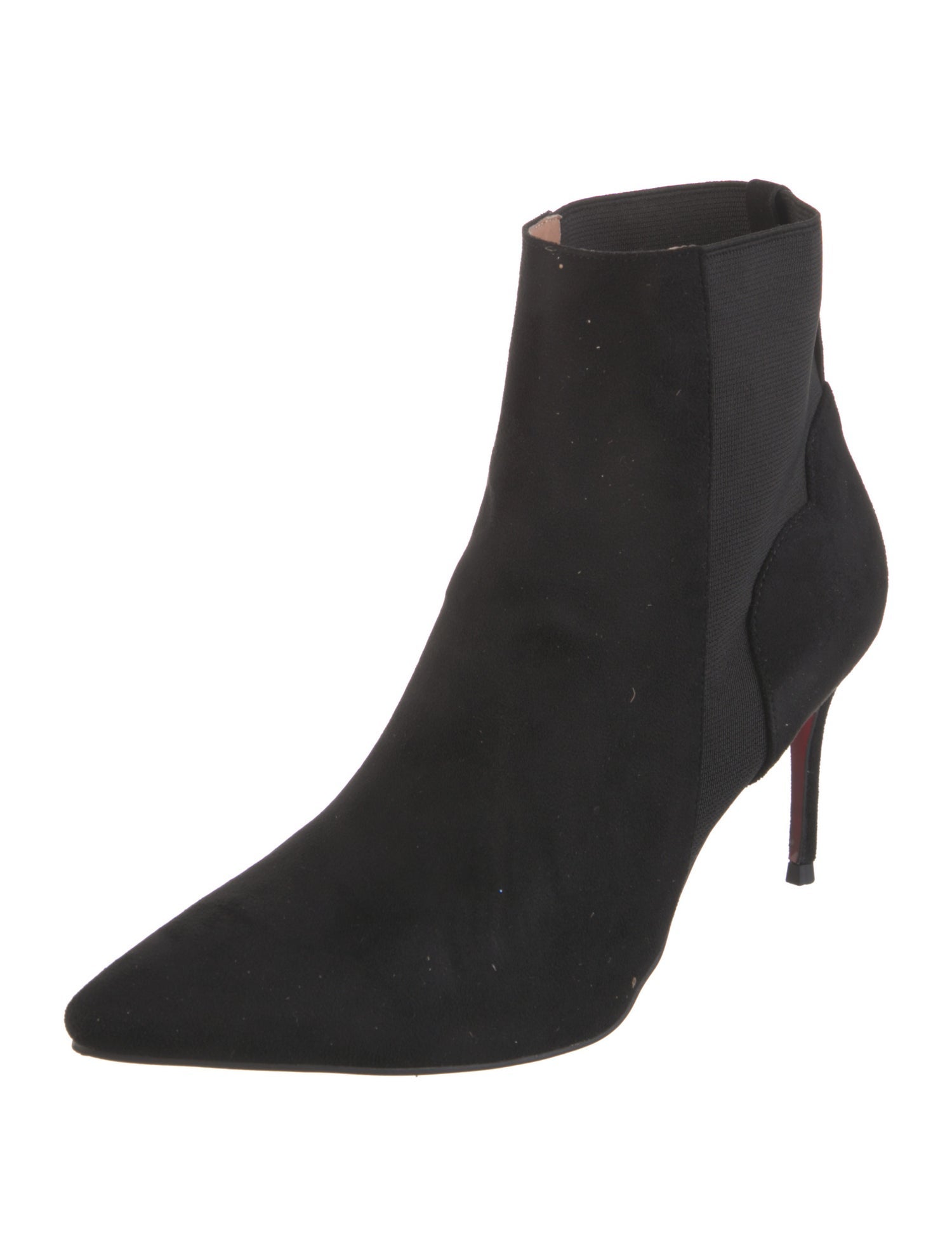 Christian Louboutin Louis Flat Veau Velours Suede Chelsea Boots