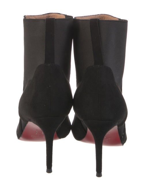 Christian Louboutin Louis Flat Veau Velours Suede Chelsea Boots