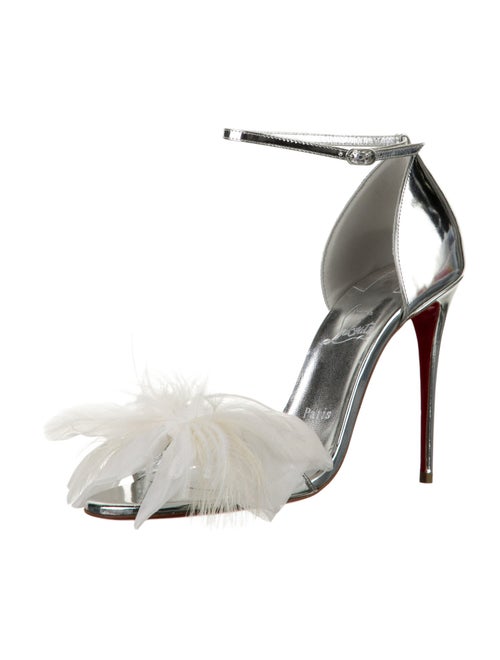 Christian Louboutin Patent Leather Bow Accents Sandals