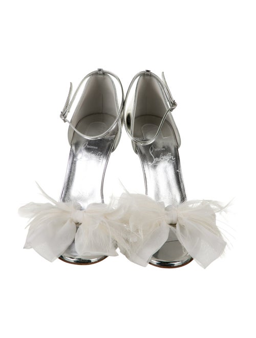 Christian Louboutin Patent Leather Bow Accents Sandals