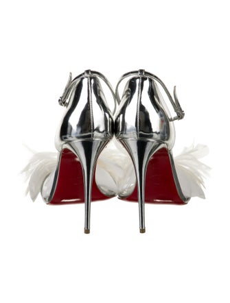 Christian Louboutin Patent Leather Bow Accents Sandals