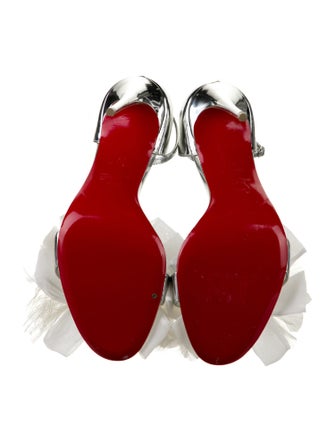 Christian Louboutin Patent Leather Bow Accents Sandals