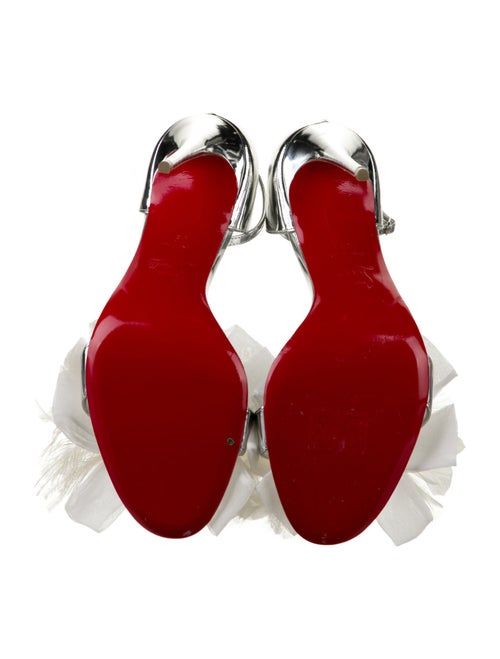 Christian Louboutin Patent Leather Bow Accents Sandals