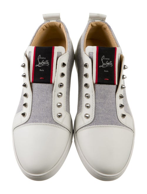 Christian Louboutin Spike Accents Leather Sneakers
