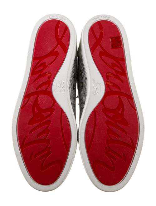 Christian Louboutin Spike Accents Leather Sneakers