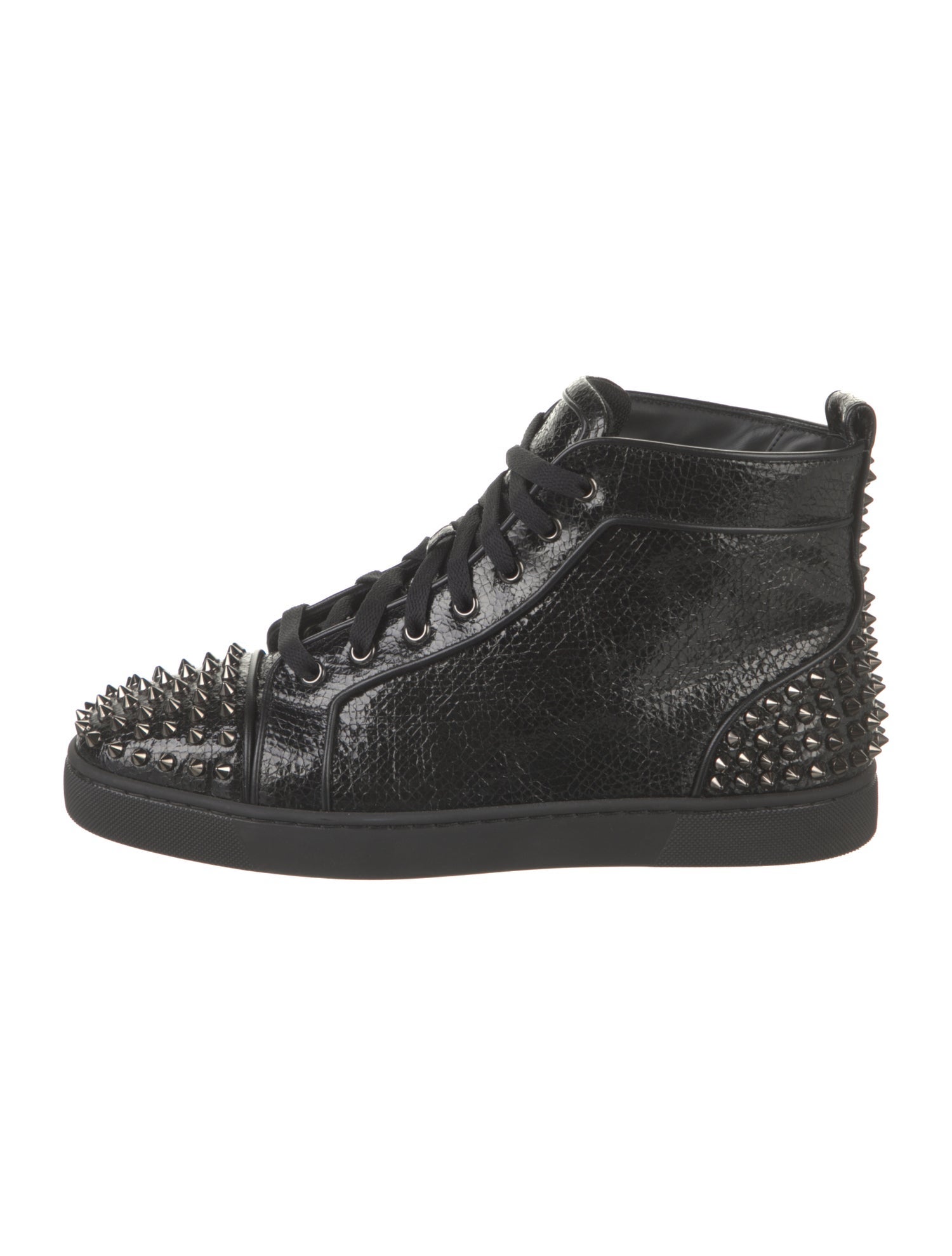 Christian Louboutin Spike Accents Leather Sneakers