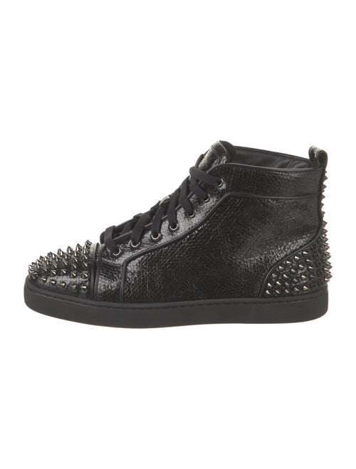 Christian Louboutin Spike Accents Leather Sneakers