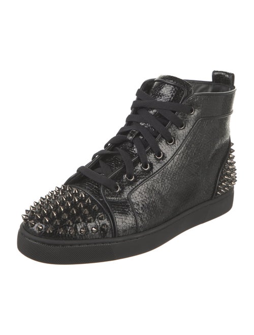 Christian Louboutin Spike Accents Leather Sneakers
