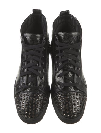 Christian Louboutin Spike Accents Leather Sneakers