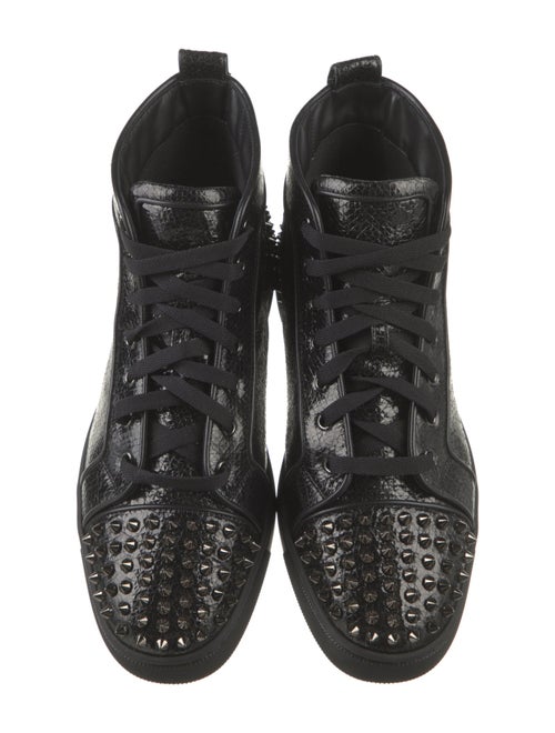 Christian Louboutin Spike Accents Leather Sneakers