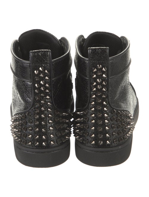 Christian Louboutin Spike Accents Leather Sneakers