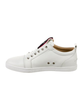 Christian Louboutin Spike Accents Leather Sneakers