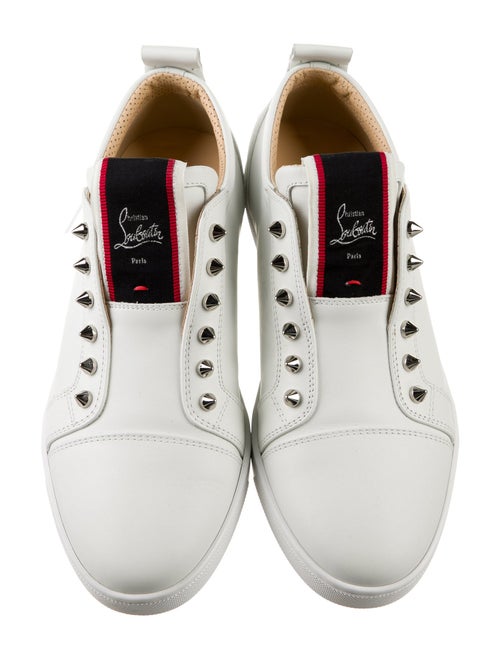 Christian Louboutin Spike Accents Leather Sneakers
