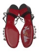 Christian Louboutin Leather Studded Accents T-Strap Sandals