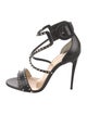 Christian Louboutin Spike Accents Leather Sandals