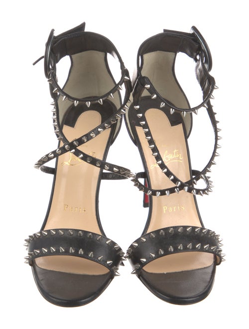 Christian Louboutin Spike Accents Leather Sandals