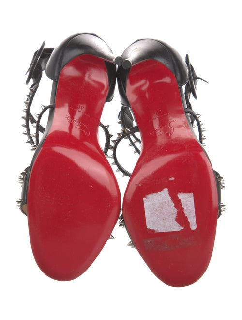 Christian Louboutin Spike Accents Leather Sandals