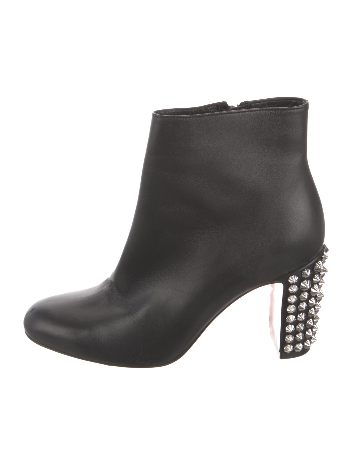 Christian Louboutin Spike Accents Leather Boots