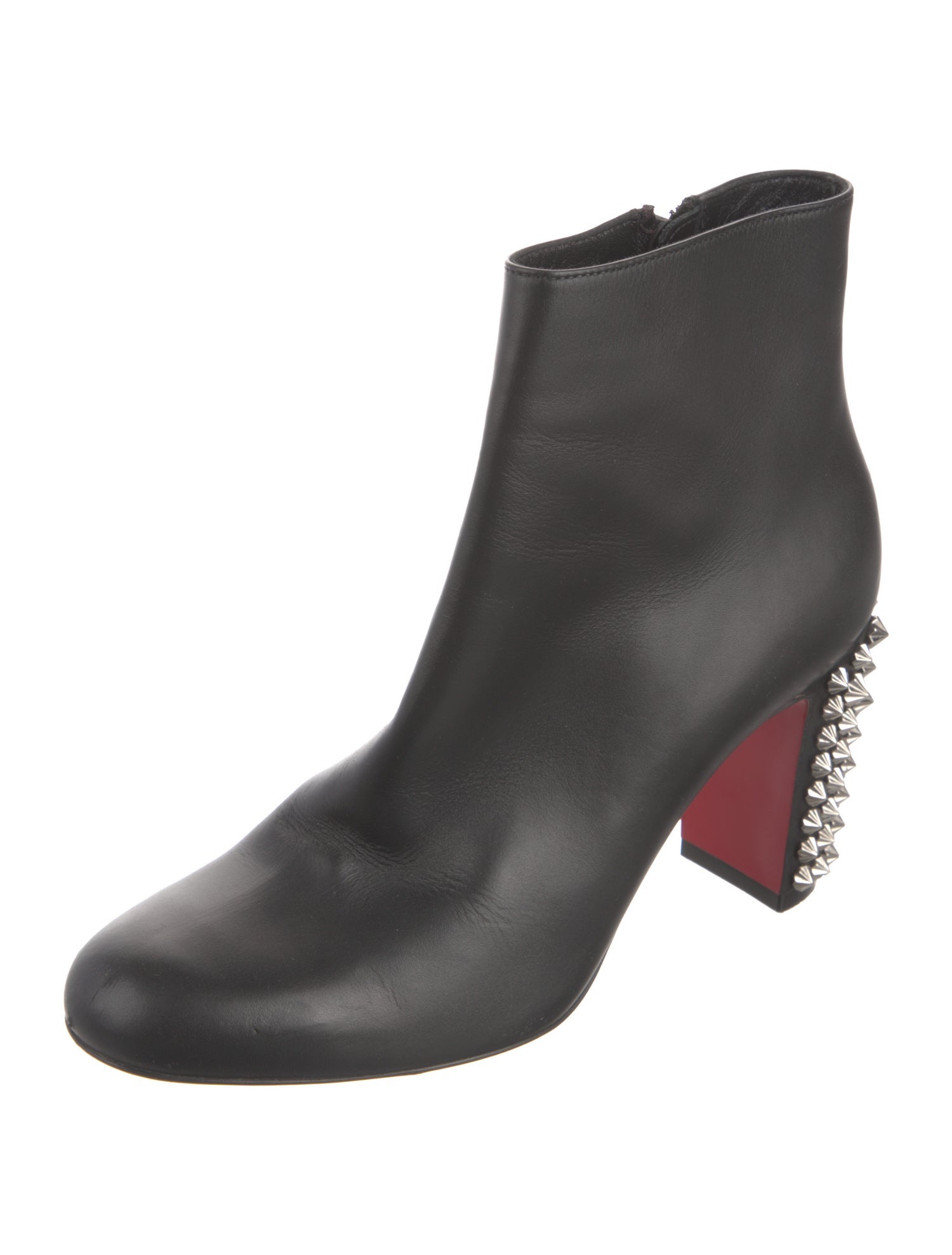 Christian Louboutin Spike Accents Leather Boots