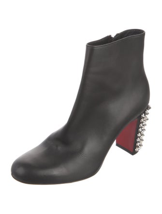 Christian Louboutin Spike Accents Leather Boots
