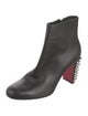 Christian Louboutin Spike Accents Leather Boots