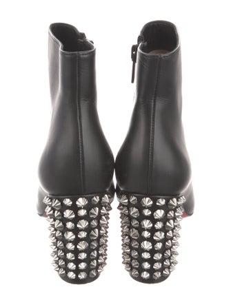 Christian Louboutin Spike Accents Leather Boots