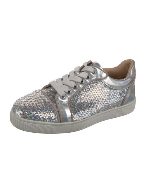 Christian Louboutin Sequins Leather Trim Embellishment Sneakers