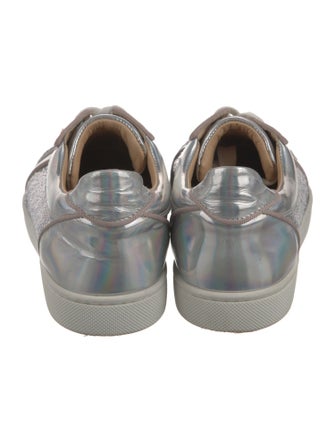 Christian Louboutin Sequins Leather Trim Embellishment Sneakers