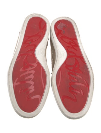 Christian Louboutin Spike Accents Suede Sneakers
