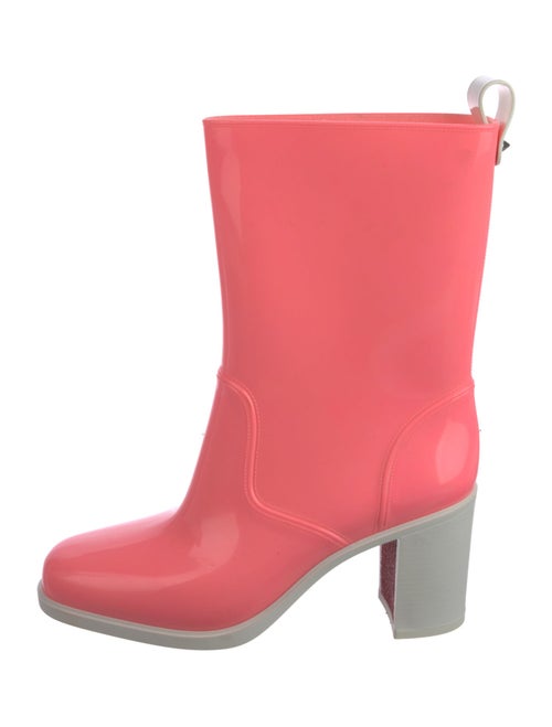 Christian Louboutin Spike Accents Rubber Rain Boots