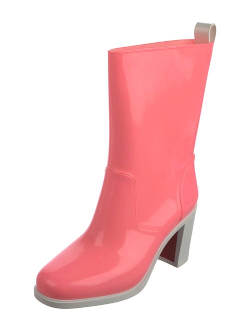 Christian Louboutin Spike Accents Rubber Rain Boots