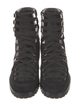Christian Louboutin Suede Glitter Accents Combat Boots